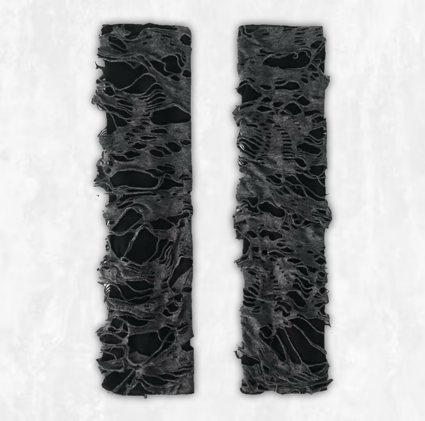 Shredded Concrete Distressed Arm Warmers