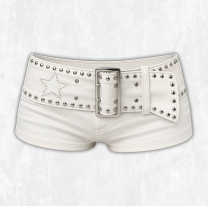 Star Studded Low Waist Shorts