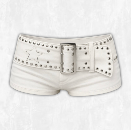 Star Studded Low Waist Shorts
