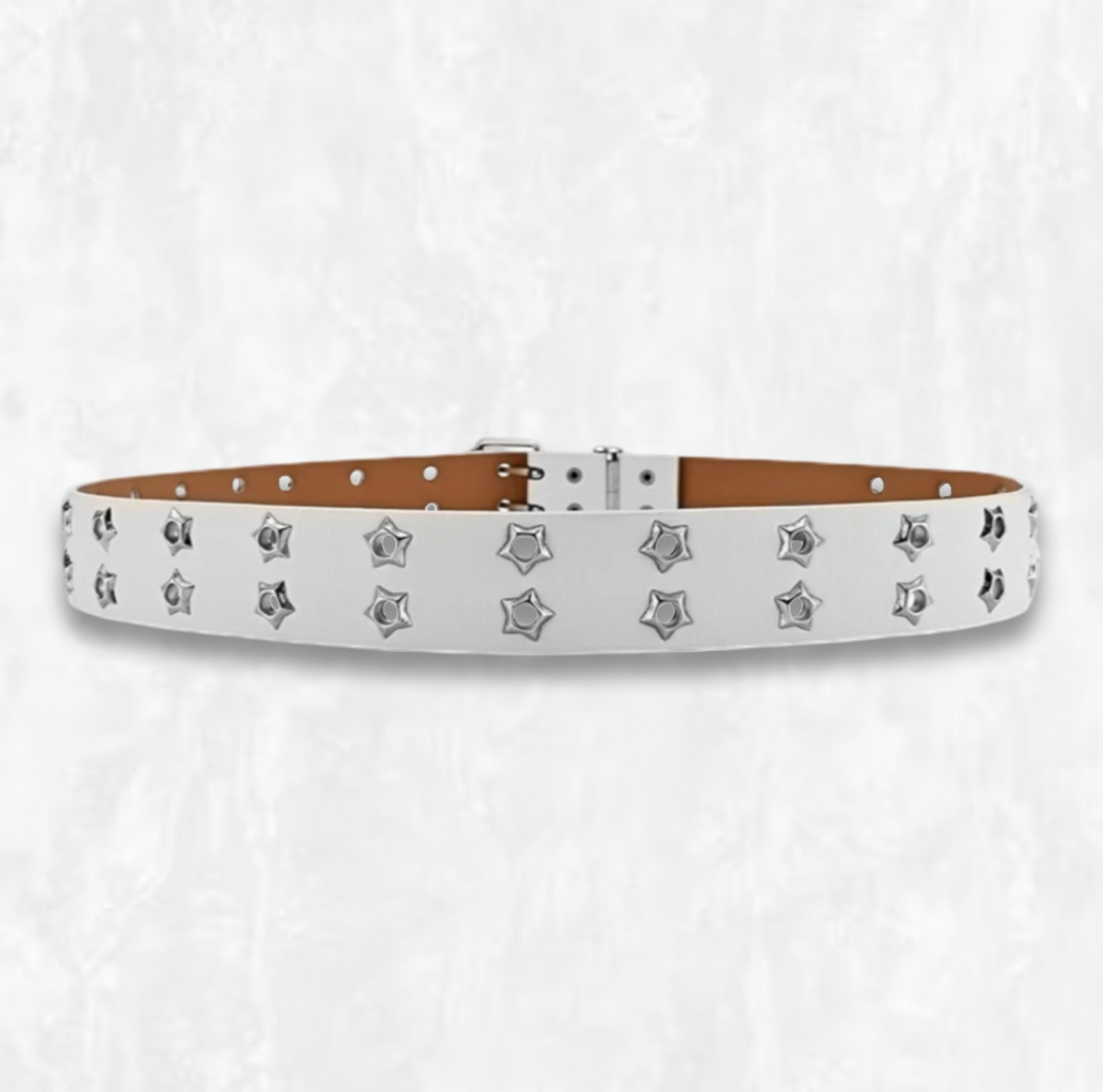Star Studded Vegan Leather Belt