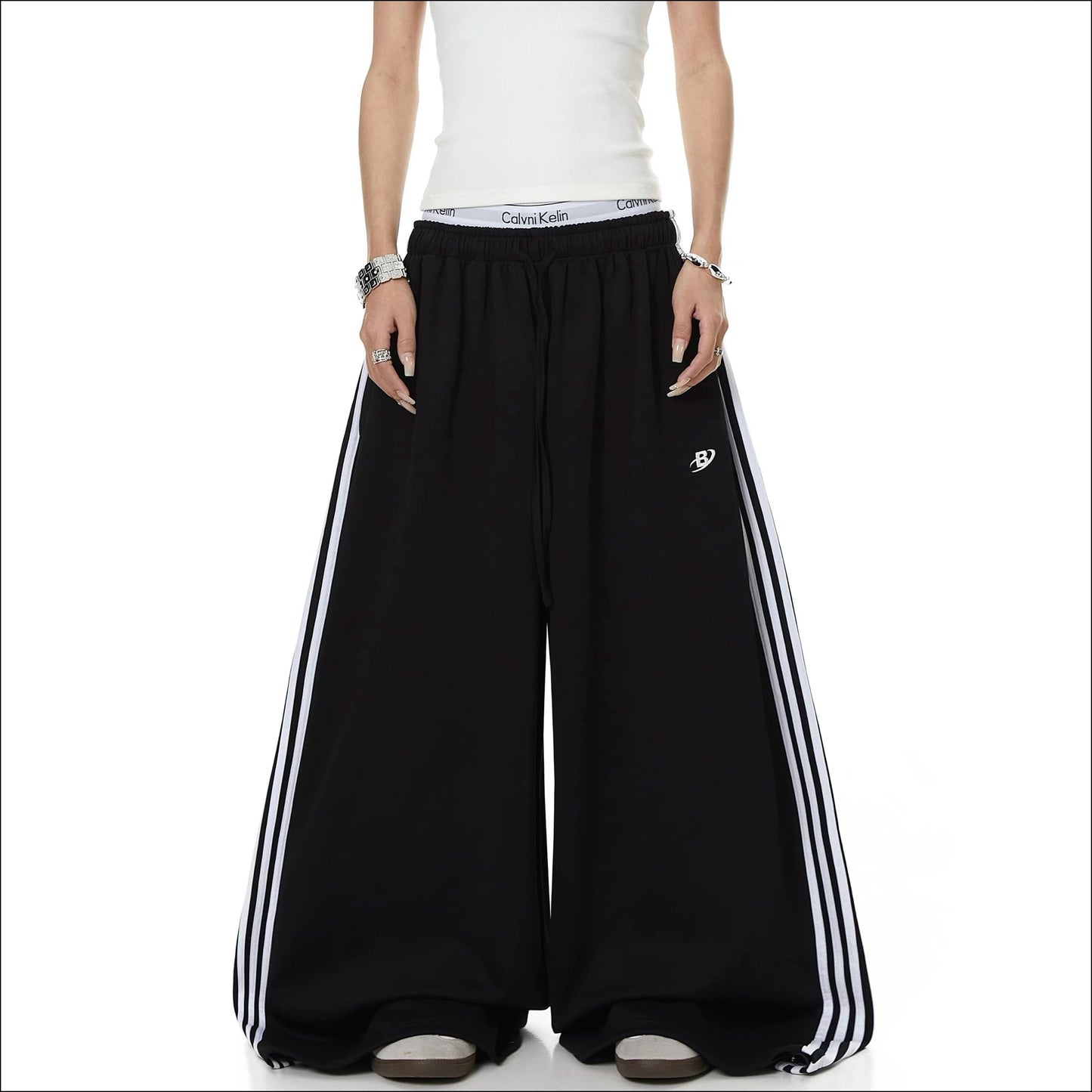 Trackstar Striped Wide Leg Sweatpants