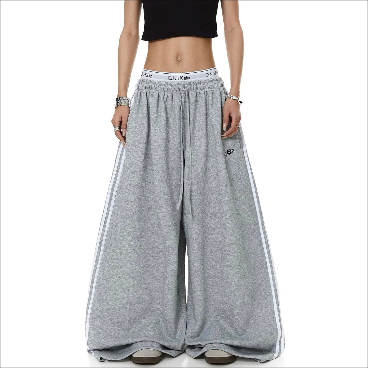 Trackstar Striped Wide Leg Sweatpants
