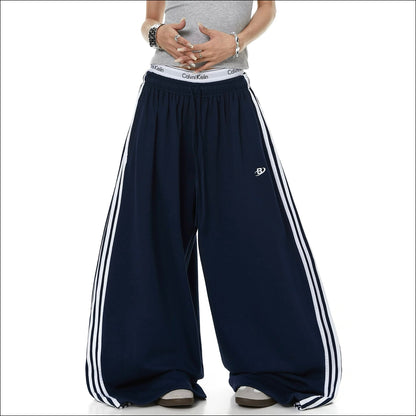 Trackstar Striped Wide Leg Sweatpants