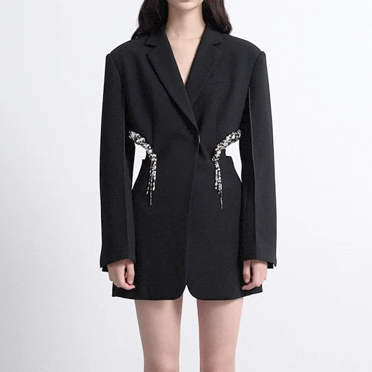 Vivienne Crystal Cutout Blazer