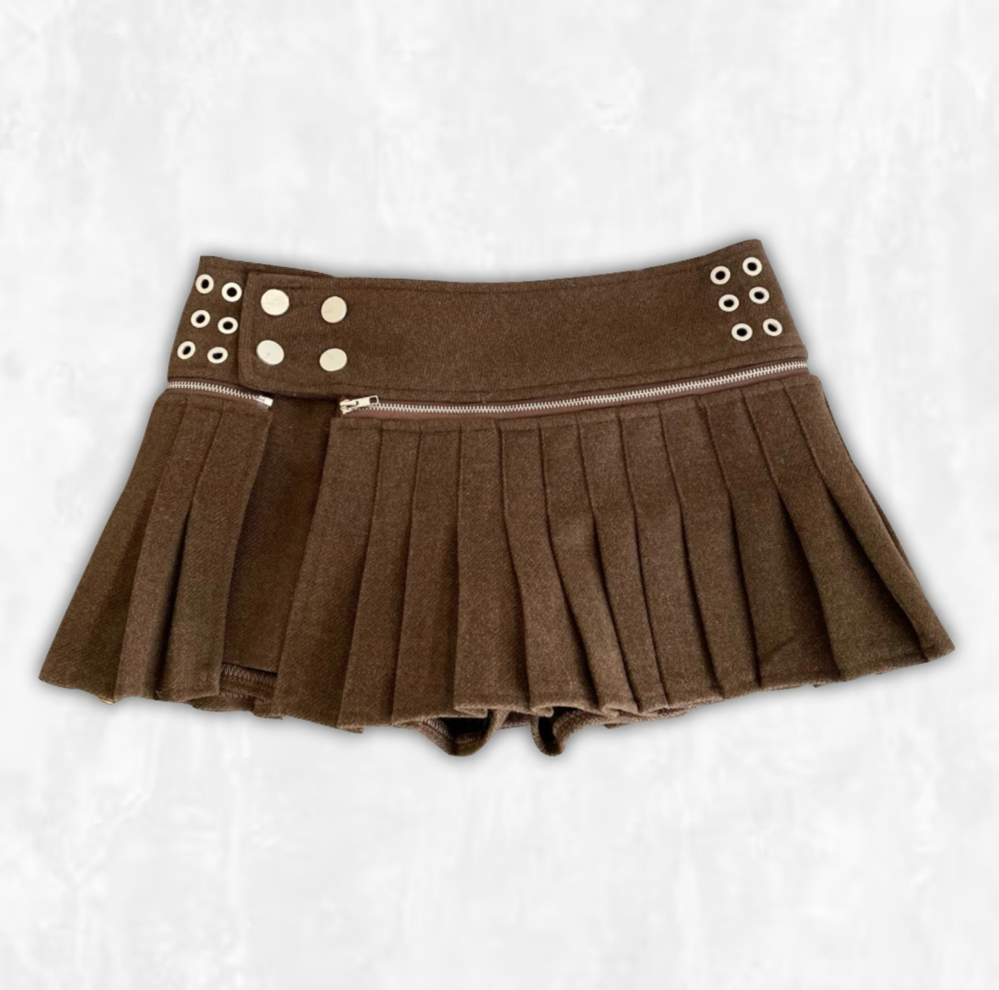 Woolen Terra Pleat Skort
