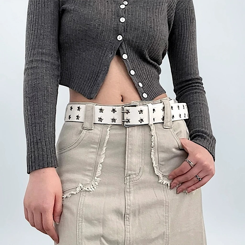 Star Studded Vegan Leather Belt