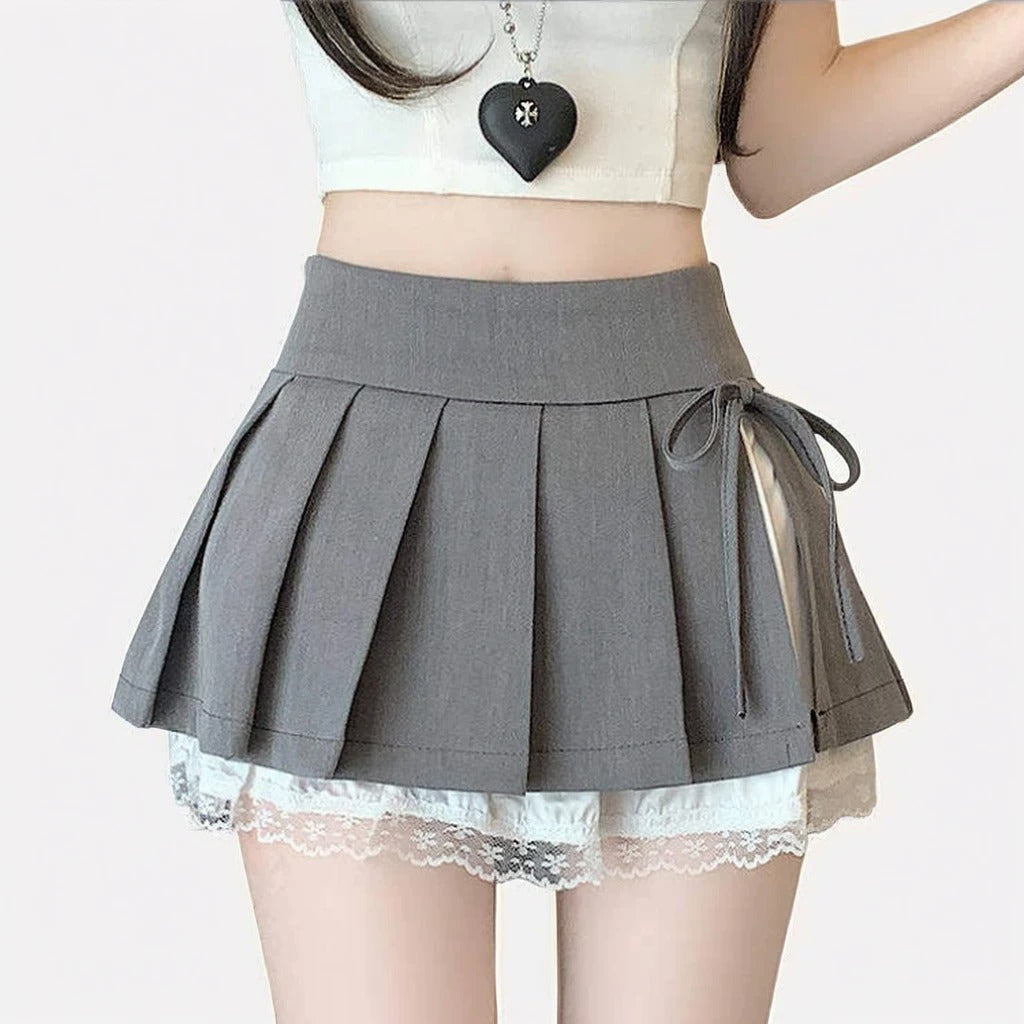 Amélie Lace-Trimmed Miniskirt